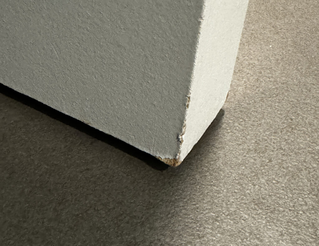 Damage to bottom of bathroom door