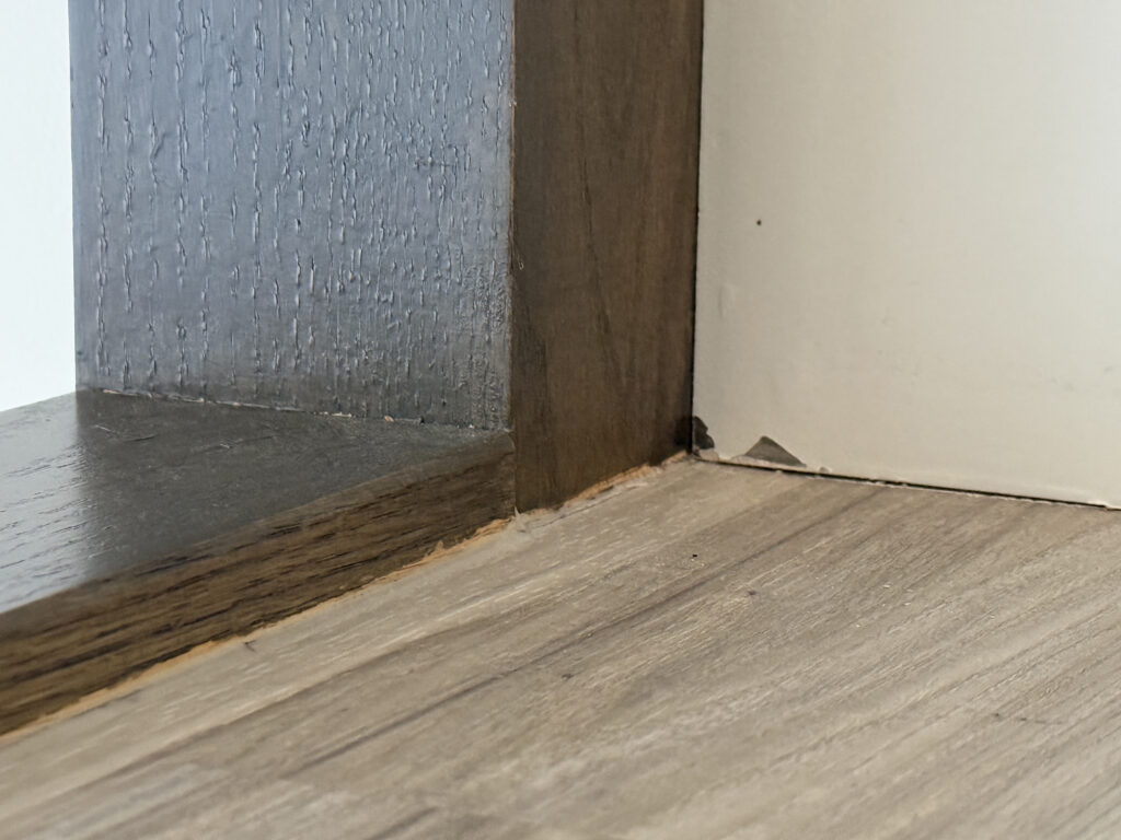 Missing stain along loft floor