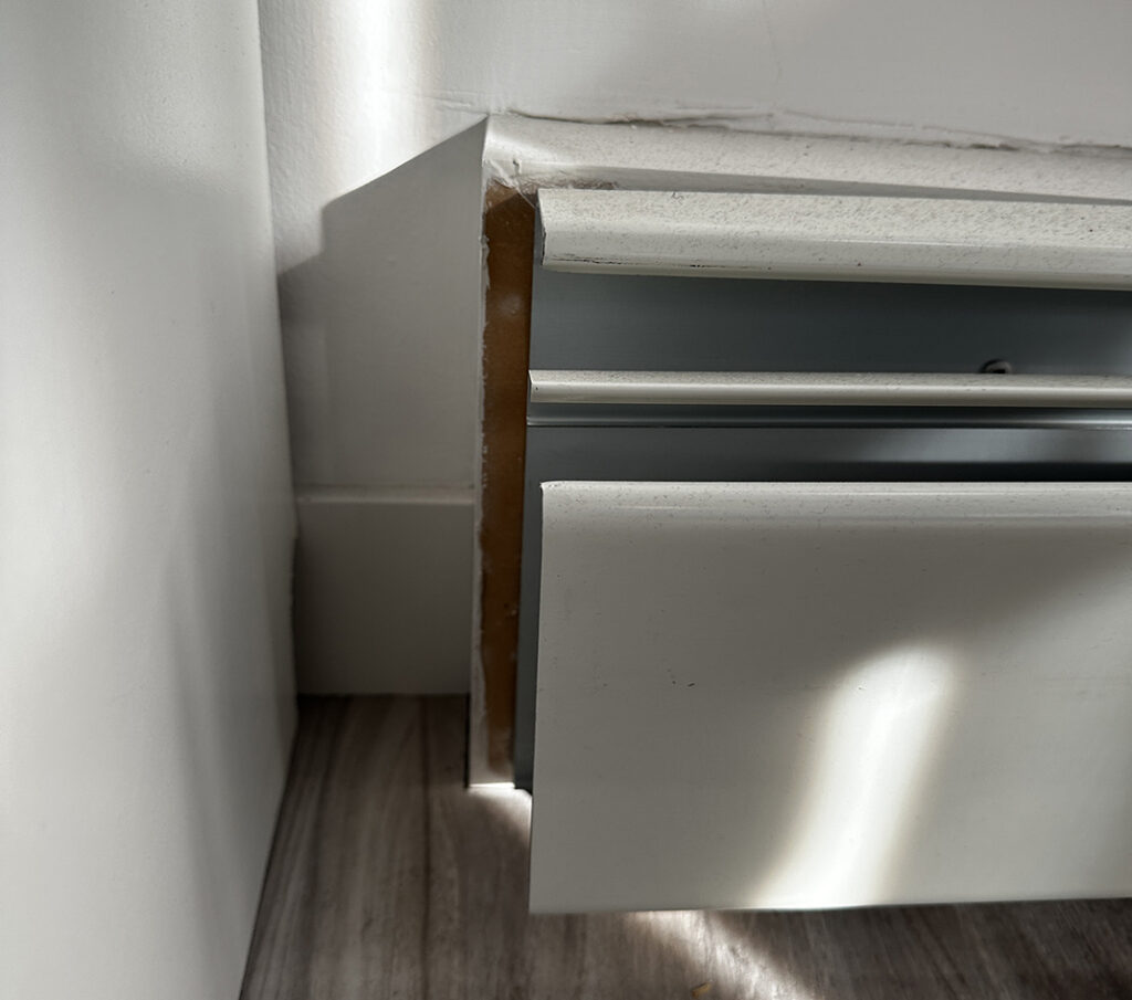 No end piece to cover jagged metal