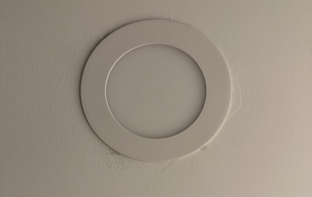 Bare spots around light fixture
