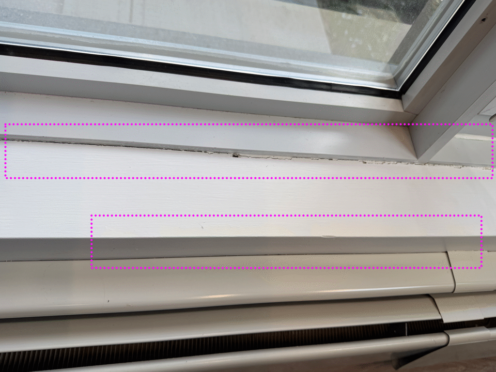 Yellow paint visible, no repairs to any damaged areas